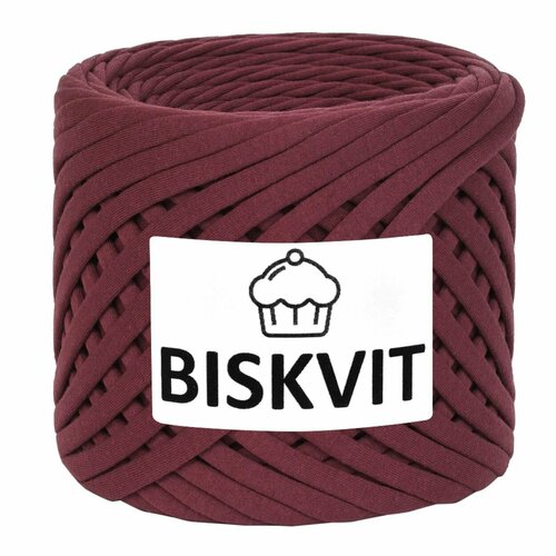 Трикотажная пряжа Biskvit (Бисквит) цвет Вино, 330гр. 100м. (100% хлопок), 1 моток. трикотажная пряжа biskvit бисквит цвет шерлок 330гр 100м 100% хлопок 1 моток