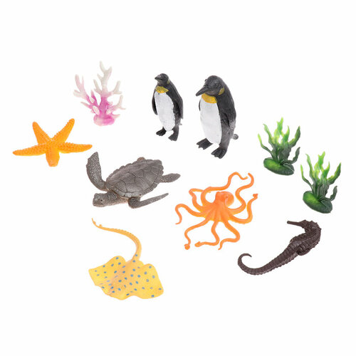 Набор морских животных Морской мир, 7 фигурок , декор 1 шт