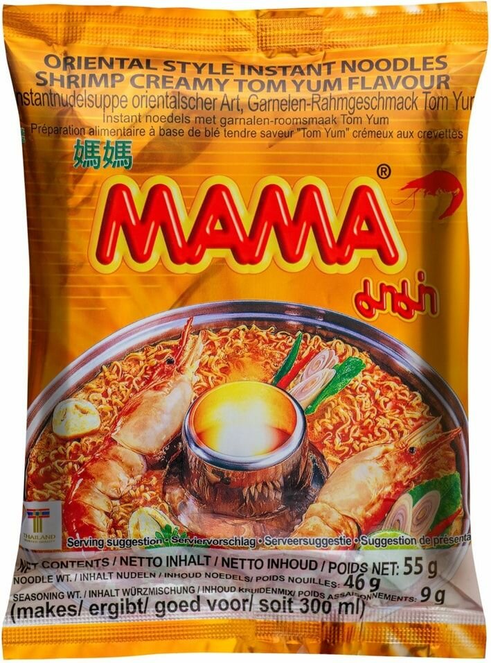 Лапша мама тайская со вкусом кремовый Том Ям 55г х1шт