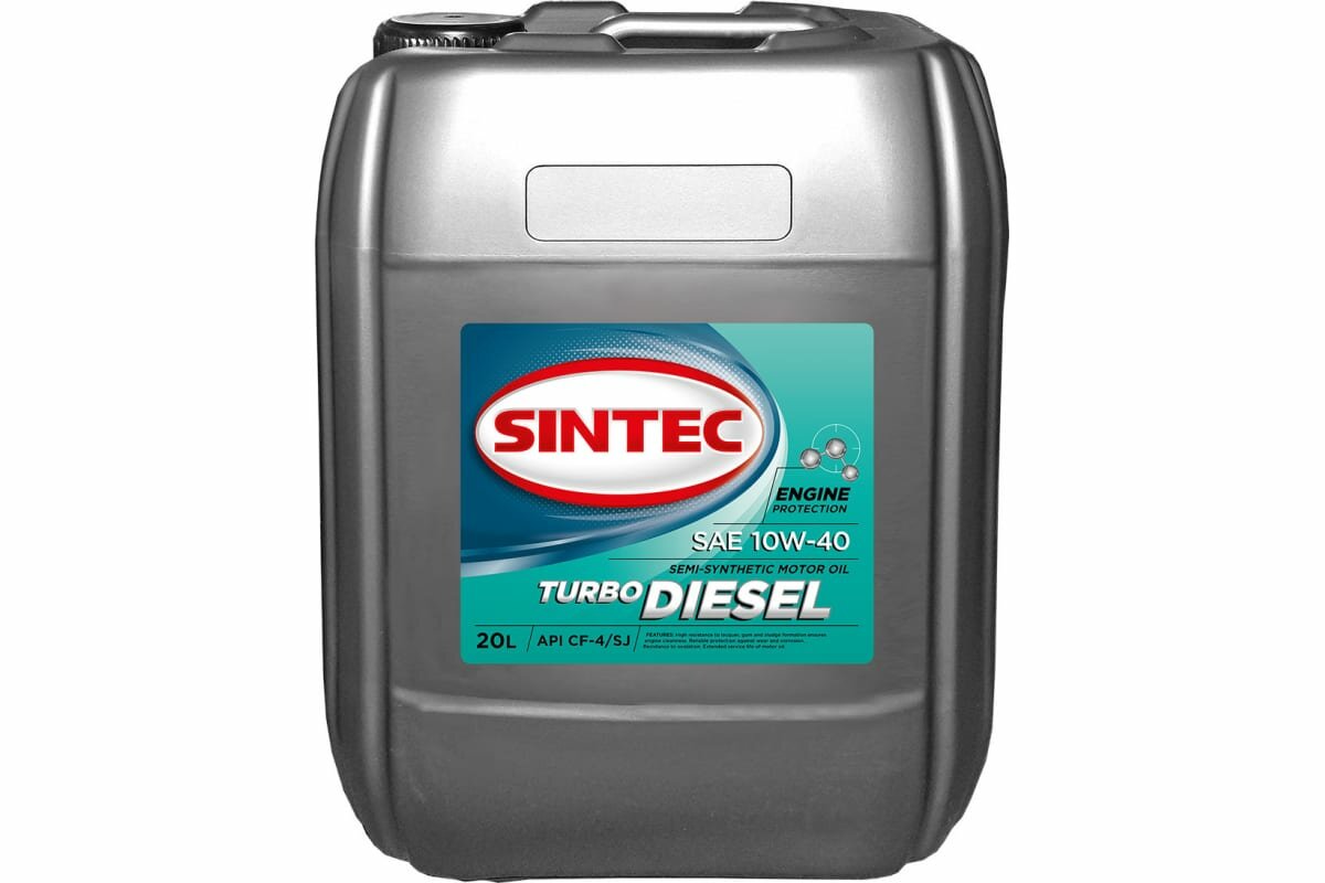 Минеральное моторное масло SINTEC Turbo Diesel 10W-40, 20 л