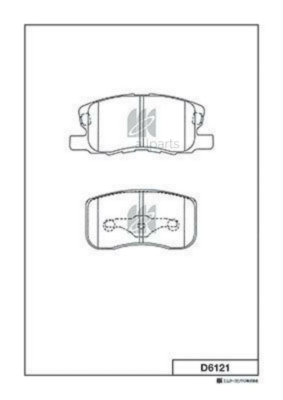 KASHIYAMA D6121 Колодки тормозные