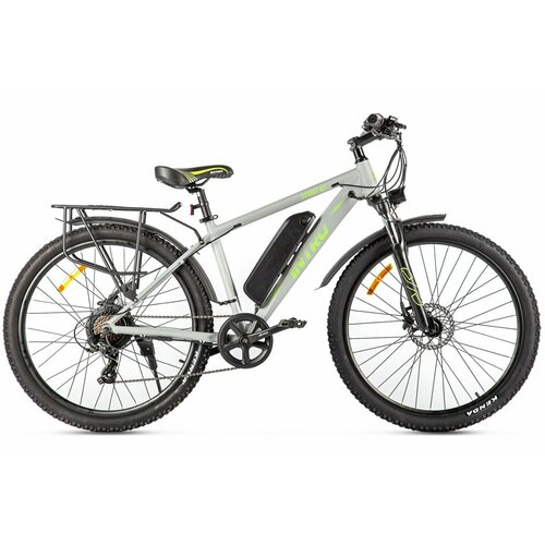 Электровелосипед INTRO Sport GT, серо-зеленый, 27,5 дюймов, до 50 км на одном пробеге