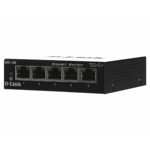 Сетевой коммутатор Ethernet Fast Ethernet DGS-105E DLink 0790069368226 16878₽