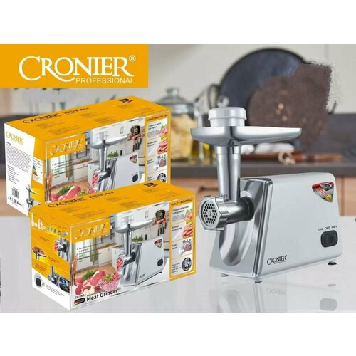 Мясорубка электрическая CRONIER CR-1906 универсальная с насадками Электрическая мясорубка 2400 ВТ 579000₽