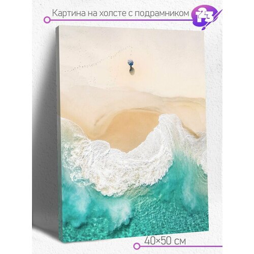 Картина на холсте на подрамнике 40х50 см Природа горы море волны пейзажи небо путешествия Пляж арт 6194 1490₽