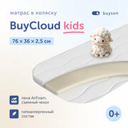 Матрас в коляску buyson BuyCloud для новорожденных, 76x36 см