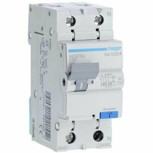 Дифференциальный автомат HAGER AD860J 1P+N 4.5kA AC-10A 30mA AC wavetopsign hua ammeter 30ma 50ma 85c1 dc 0 50ma analog amp panel meter current for co2 laser engraving cutting machine