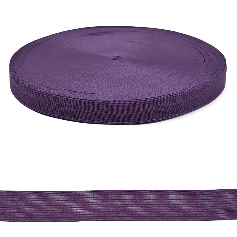 Тесьма вязаная окантовочная 22мм арт.001-22 плотность 2,4 г/м цв.091 фиолетовый уп.100м