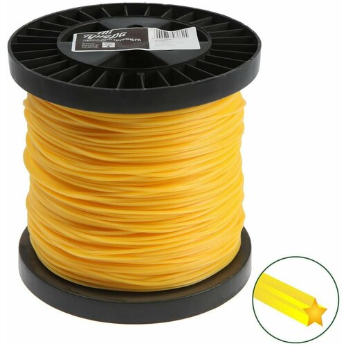 Леска для триммера сечение звезда d 3 мм 300 м нейлон 2524₽