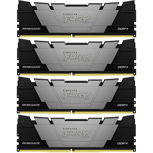 Память DDR4 4x8GB 3200MHz Kingston KF432C16RB2K432 Fury Renegade Black RTL Gaming PC4-25600 CL16 DIMM 288-pin 135В single rank с радиатором Ret 1269400₽