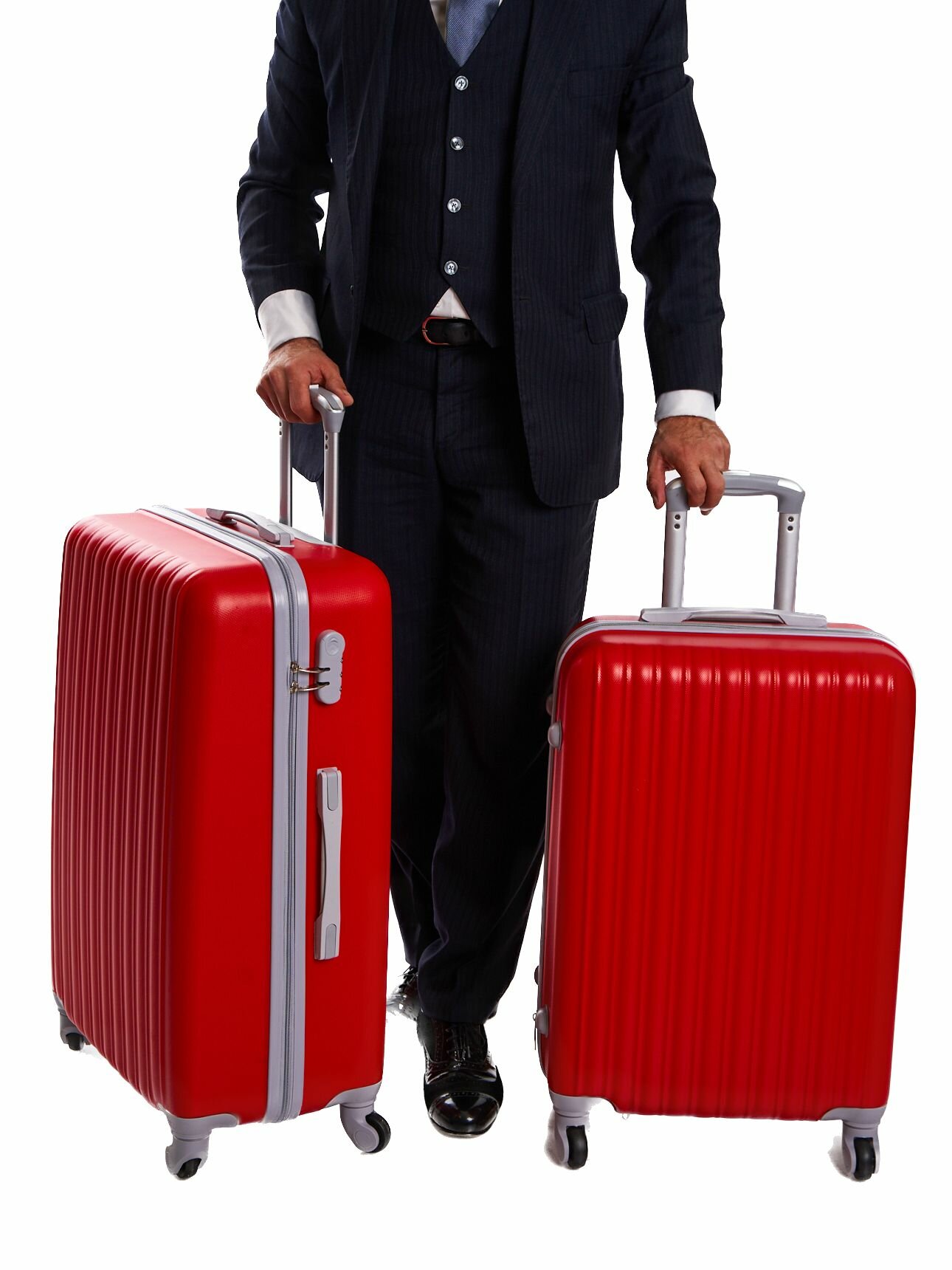 фото Комплект из 2-х чемоданов "King of king" 2в1 . цвет Красный, размер L+M