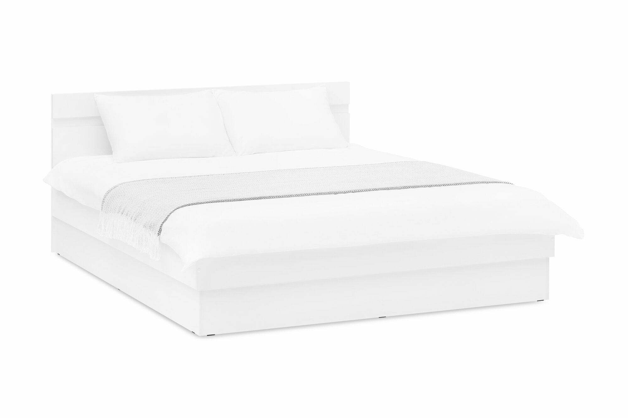 фото Кровать Миф Челси белый глянец холодный 205.3х163.5х80 см