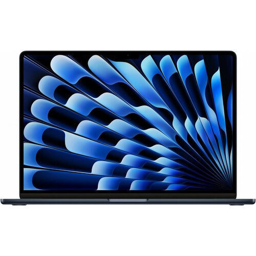 Ноутбук Apple MacBook Air A3114 M3 8 core 8Gb SSD256Gb/10 core GPU 15.3 IPS (2880x1864) Mac OS midnight WiFi BT Cam (MRYU3PA/A) ноутбук apple macbook air a2941 15 3 ips apple m2 8 core 8гб ssd 512гб серый космос mqkq3zs a