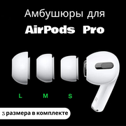 Амбушюры AirPods Pro - насадки 3шт L, M, S