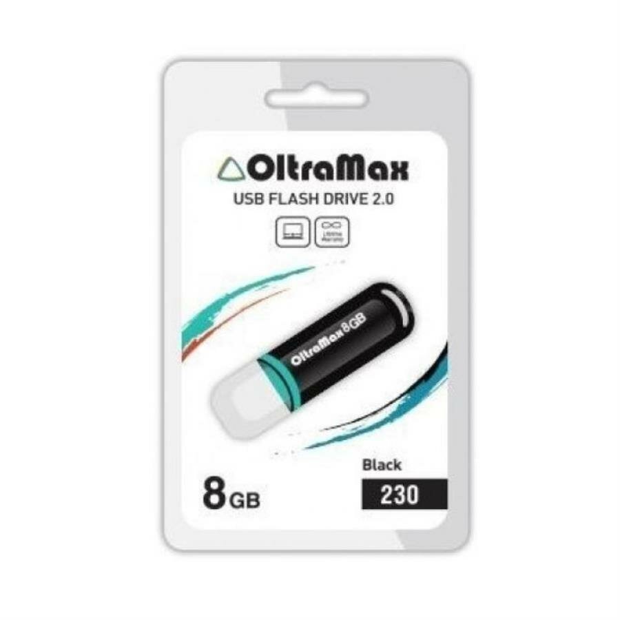 Флешка OltraMax 230 8 ГБ, black