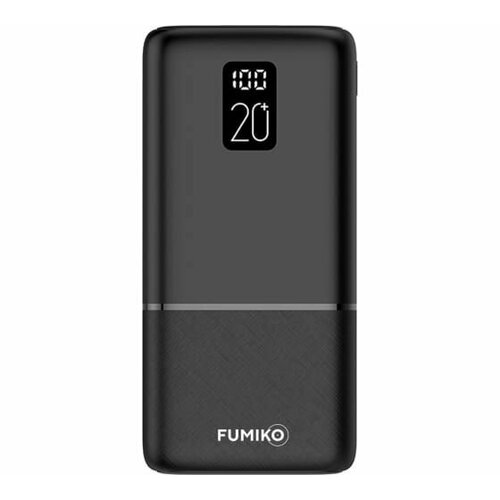 Внешний аккумулятор 20000 mAh Fumiko PB11 USB1AUSB21APDinput MicroType-Сдисплей черный 2090₽