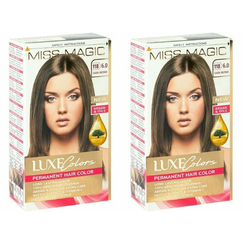 MISS MAGIC LUXE Colors Краска для волос тон 11860- темно-русый 2 шт 881₽