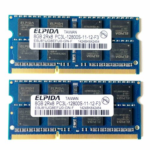 Модуль памяти ELPIDA DDR3L 8GB 1600Мгц 2Rx8 13v PC3-12800S SO-DIMM 2950₽