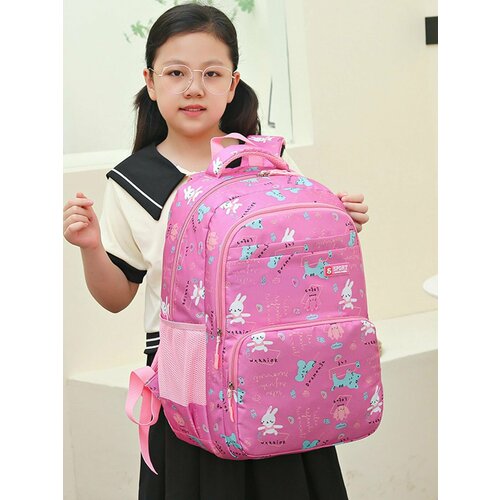 Рюкзак школьный. Для девочек. Вместительный. Водонепроницаемый