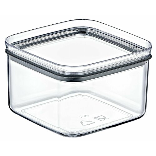 Контейнер пищевой EmHouse для хранения, 2 л, с крышкой и силиконовым уплотнением, квадратный