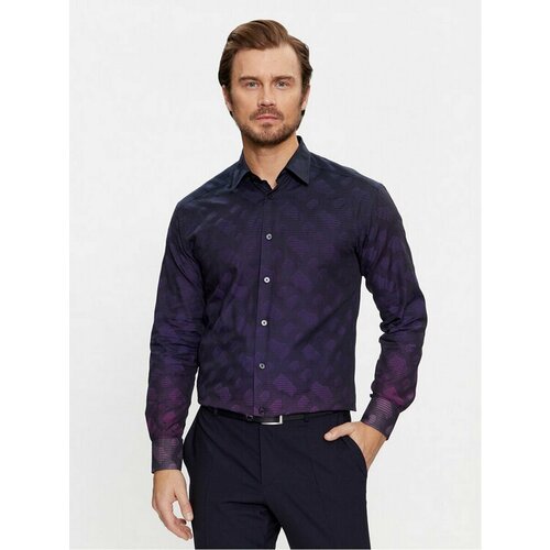 Рубашка BOSS, размер M [INT], фиолетовый