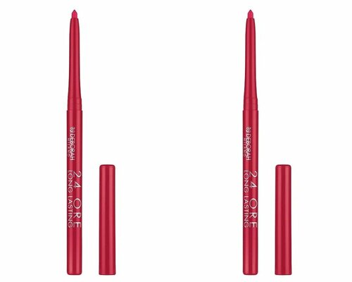 Карандаш для губ автоматический Deborah Milano 24 Ore Long Lasting Lip Pencil, тон 04 Цикламен розовый, 0,4 гр, 2 шт