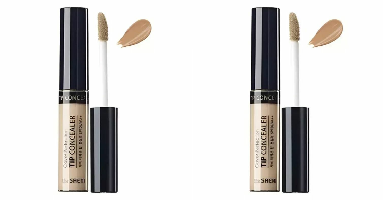 THE SAEM Консилер Cover Perfection Tip Concealer Contour Beige, 6,5 гр, 2 шт