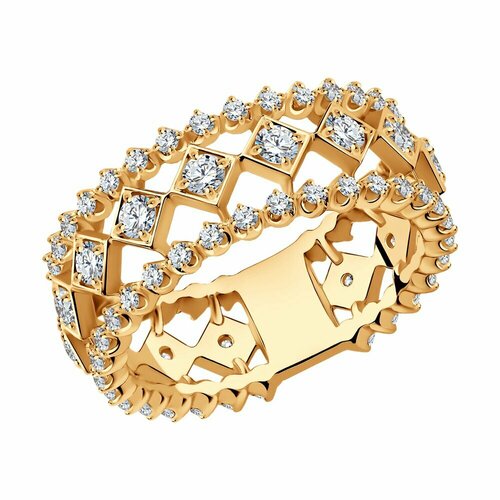 Кольцо SOKOLOV, красное золото, 585 проба, бриллиант, размер 18.5