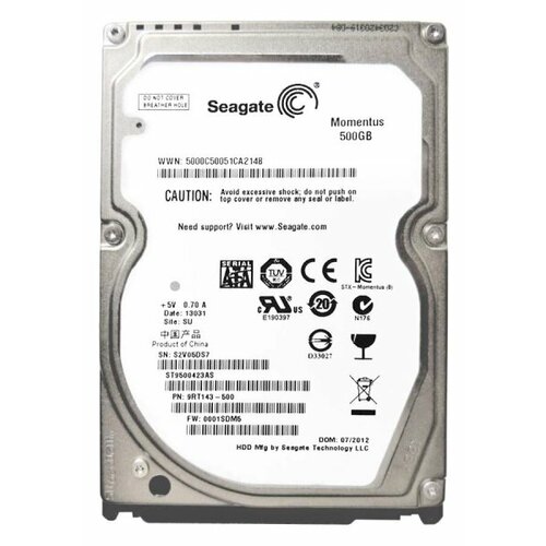 Жесткий диск Seagate 9RT143 500Gb 7200 SATAII 25 HDD 6170₽
