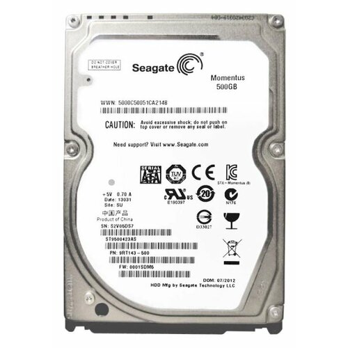 Жесткий диск Seagate 9RT143 500Gb 7200 SATAII 2,5 HDD жесткий диск seagate 45n7276 500gb 7200 sataii 2 5 hdd