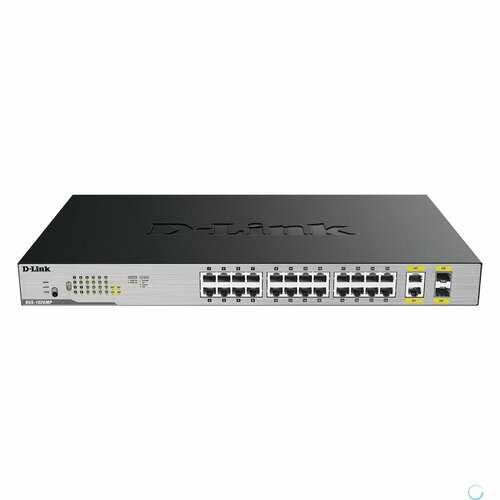 Коммутатор DGS-1026MP Unmanaged Switch 24x1000Base-T PoE 2xCombo 1000Base-TSFP PoE Budget 370W metal case 28410₽