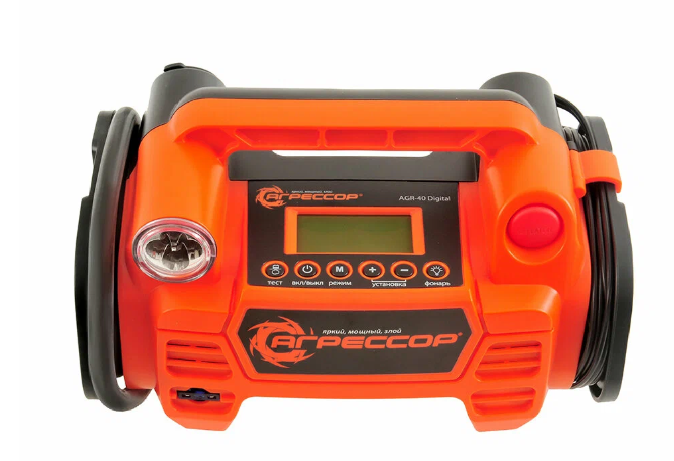 Автомобильный компрессор Агрессор AGR-40 Digital 35 л/мин 10 атм оранжевый