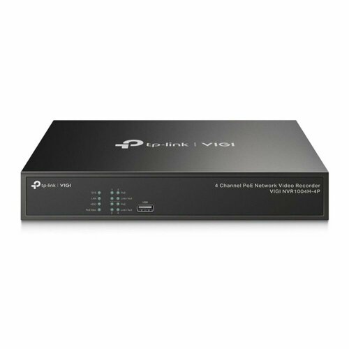 TP-Link VIGI NVR1004H-4P VIGI 4-канальный сетевой видеорегистратор с поддержкой PoE+ ip видеорегистратор tp link nvr vigi nvr1104h 4p