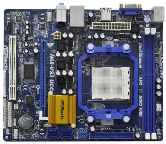 Материнская плата Asrock N68-VS3/UCC socket AM3 уценка