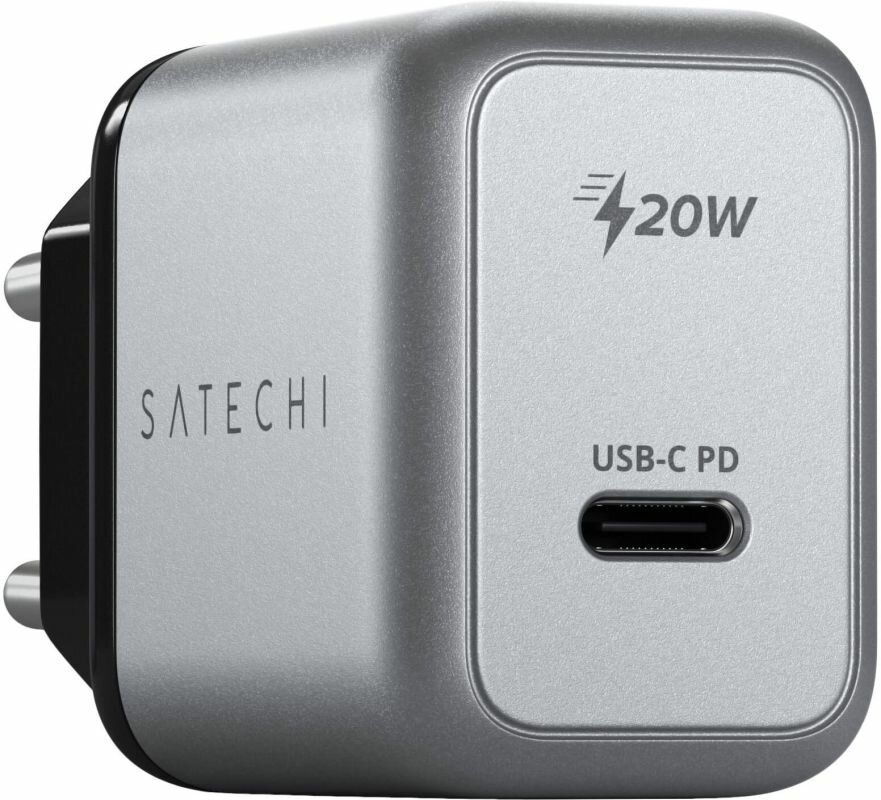Сетевое зарядное устройство Satechi Wall Charger USB-C PD 20Вт серый космос