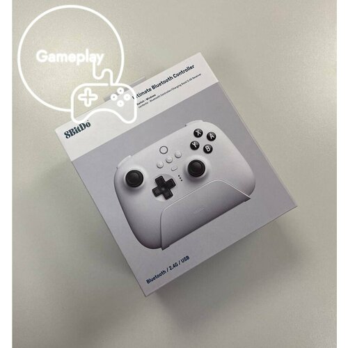 Беспроводной геймпад 8BitDo Ultimate Bluetooth Controller White Edition для PC / Nintendo Switch (New)