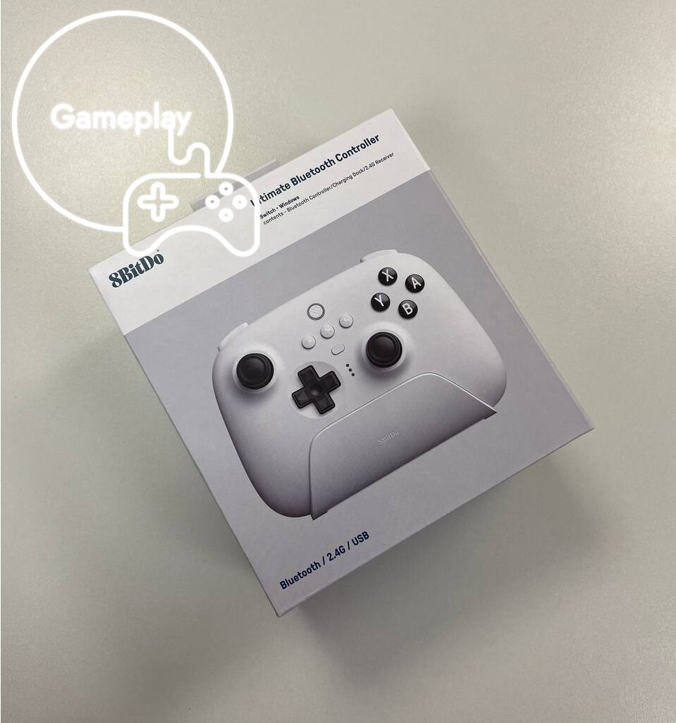 Беспроводной геймпад 8BitDo Ultimate Bluetooth Controller White Edition для PC / Nintendo Switch (New)