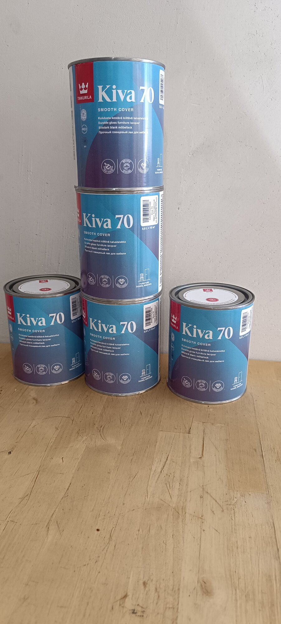 Tikkurila Kiva 70 бесцветный, глянцевая, 0.9 кг, 0.9 л