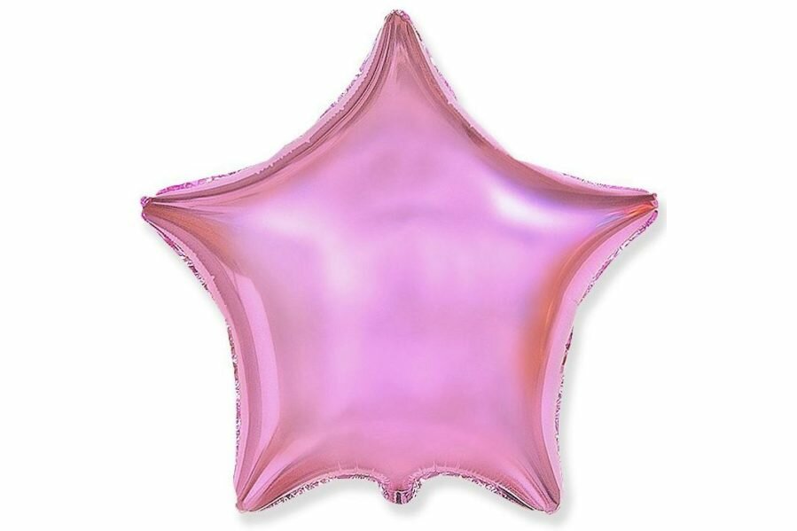 Шар фольгированный FLEXMETAL Звезда, светло-розовый, 46см, 1шт