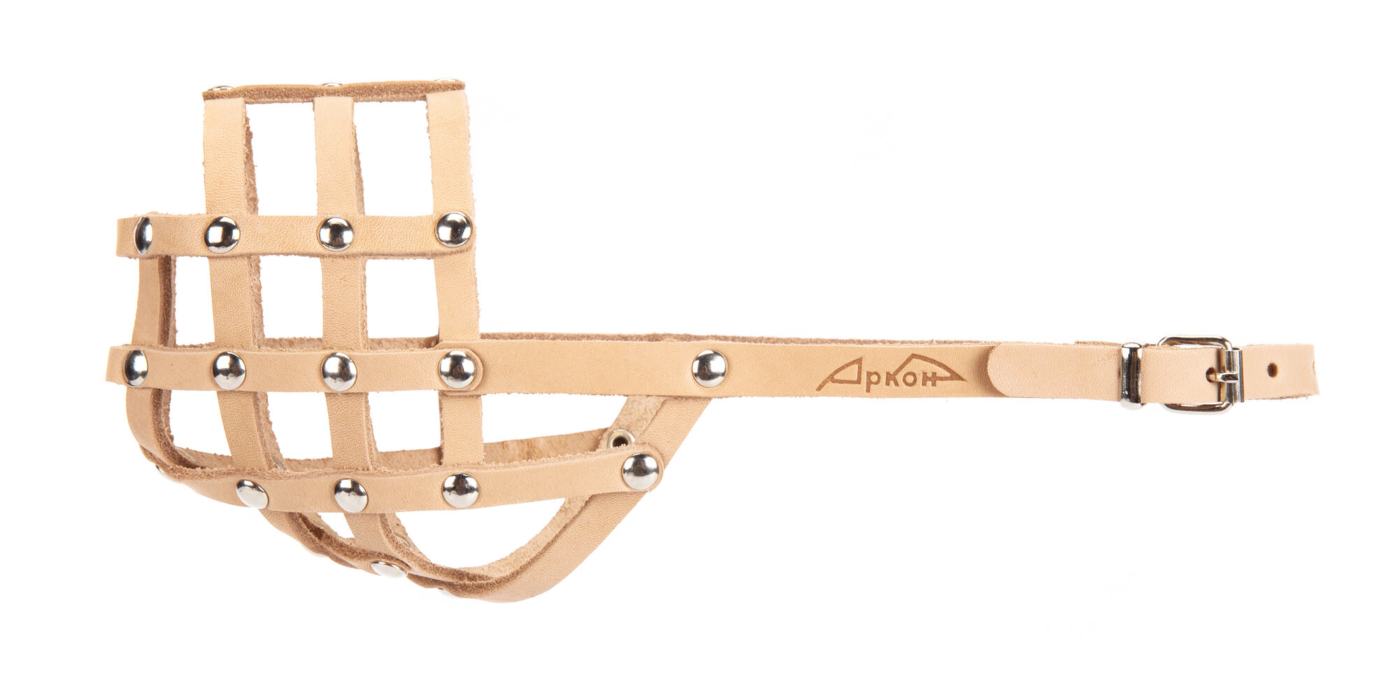 Намордник аркон кожаный натуральный для собак (26 см)