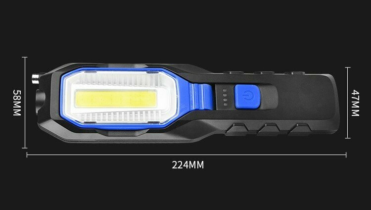 Фонарь светильник многофункциональный с LED ярким регулируемым светом встроенным магнитом и крючком противоударный MyPads A154689