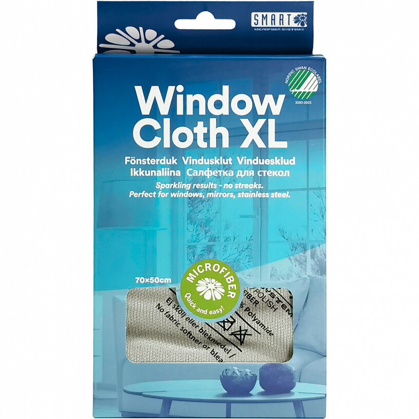фото Салфетка для уборки SMART традиционная 50х70 для стекол и зеркал