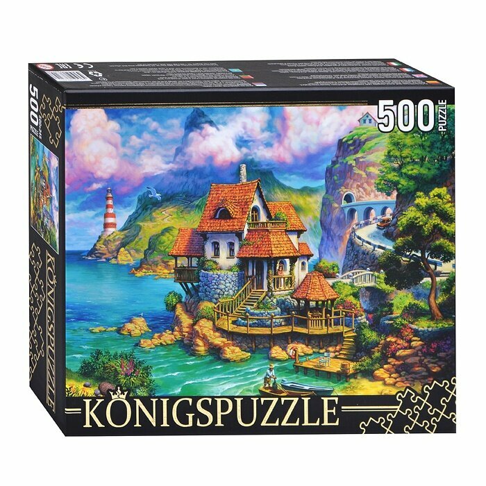 Пазлы Рыжий кот 500 деталей, Konigspuzzle "Дом у моря" (ХК500-6315)