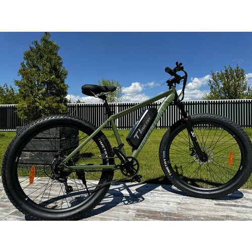 Электровелосипед полуфэтбайк Time Try 277S Алюминиевая рама 19 36V12AH Спортивный Взрослый зеленый матовый 59900₽