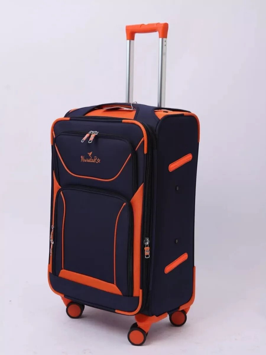 фото Чемодан тканевый на колесах L