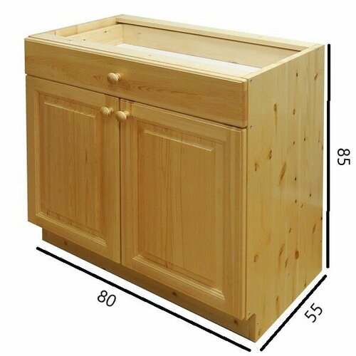 Шкаф кухонный напольный 1 ящ из сосны ммк-древ Форест 481 80x55x85 лак 26912₽