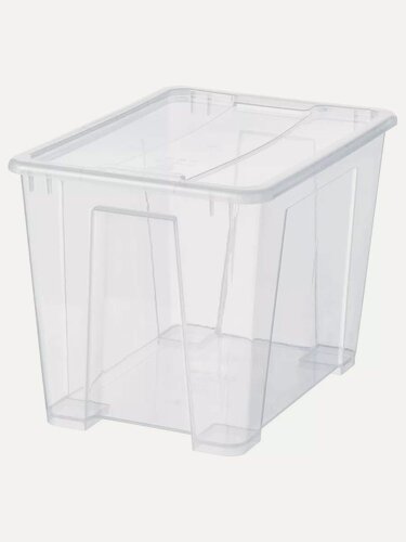 Изображение товара Набор контейнеров икеа самла (IKEA SAMLA), полипропилен, прозрачный, крышки, 3шт, 5л, 11л, 22л