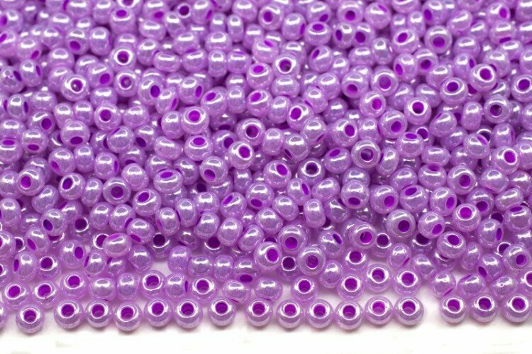 Бисер чешский PRECIOSA круглый 10/0 37128 сиреневый непрозрачный, 1 сорт, 50г
