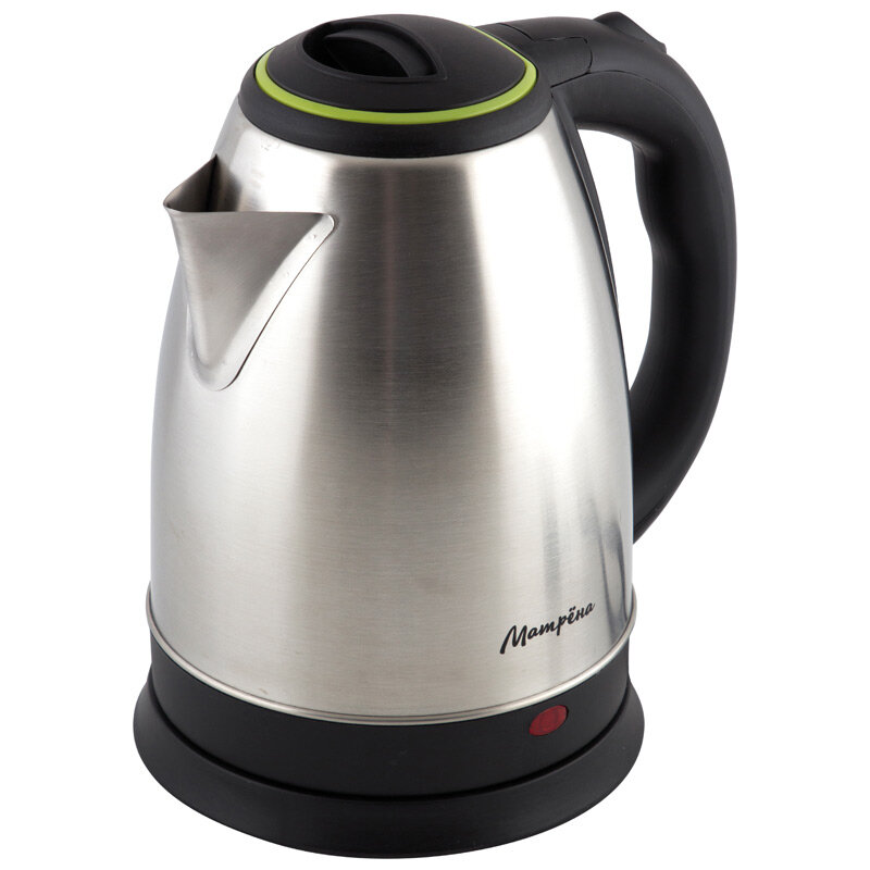 фото Чайник матрёна MA-001 электрический (1,8 л) металл цвет крышки зеленый