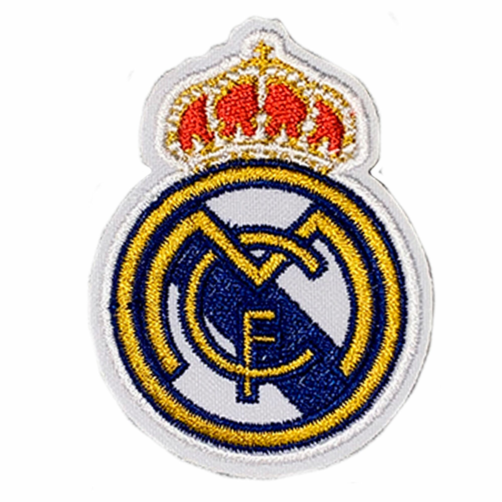 Нашивка, шеврон, патч (patch) на липучке ФК Реал Мадрид, размер 7*5,2 см, 1шт.